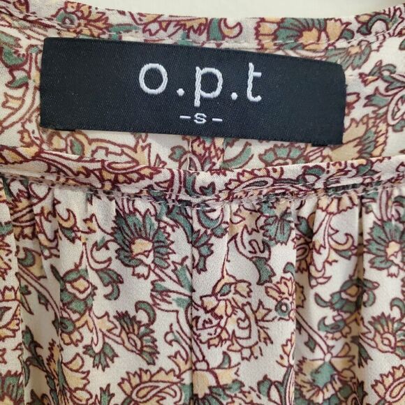 OPT Leah Evereve Dress Size Small Floral Sheer skater fit flare Short Cottage - Picture 7 of 16